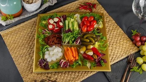 A set of vegetable snacks Stock Photos