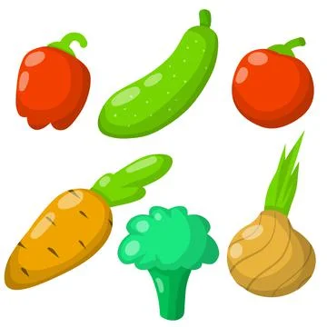 Set of vegetables. Harvest. Stock Illustration