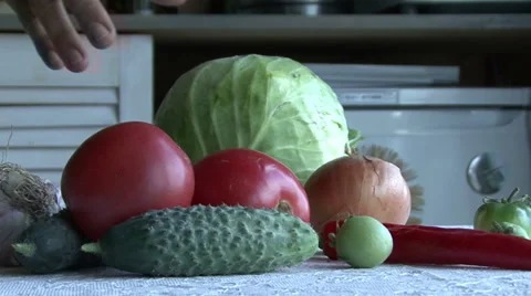 Set Of Vegetables For Healthy Diet Stock Footage 54929257