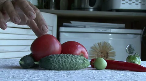 Set Of Vegetables For Healthy Diet Video stock 54929286