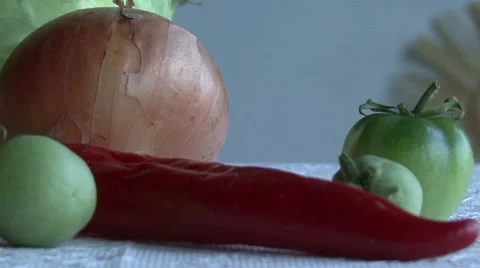 Set Of Vegetables For Healthy Diet Video stock 54929397