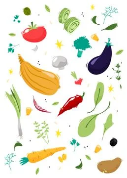 Set vegetables. Vector Stock Illustration