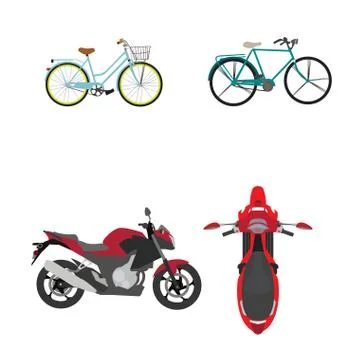 Set of vehicles Stock Illustration