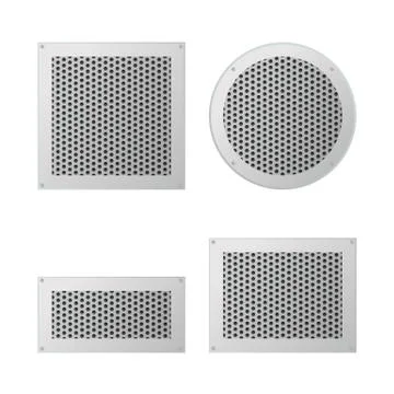 Set of ventilation grilles. Ilustración de archivo