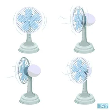 Set of ventilator for room Stockillustratie