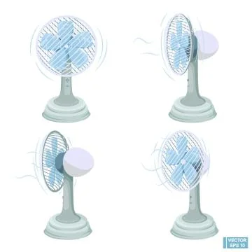 Set of ventilator for room Ilustração Stock