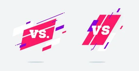 Set of versus logo vs letters for sports and fight competition. MMA, Battle, vs Stock Illustration