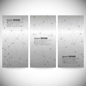 Set of vertical banners. Abstract gray background vector, illustration for Stock Illustration