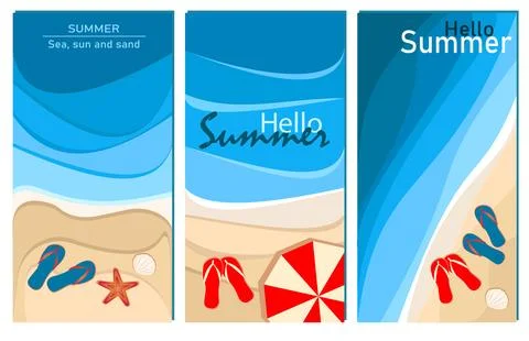 Set of vertical banners. Background for social networks, flyers, booklets Stock Illustration
