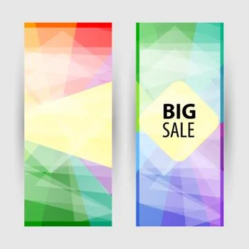 Set vertical banners with empty place for text. Abstract summer Stock Illustration
