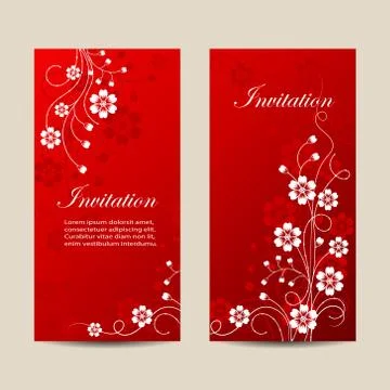 Set of vertical banners with flowers Stock Illustration