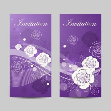 Set of vertical banners with flowers Stock Illustration
