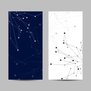 Set of vertical banners with geometric pattern Stock Illustration