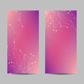 Set of vertical banners with geometric pattern Stock Illustration