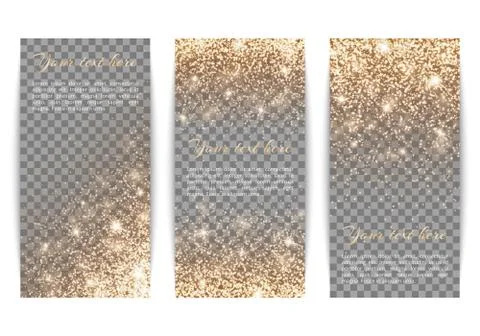 Set of vertical banners transparent background Stock Illustration
