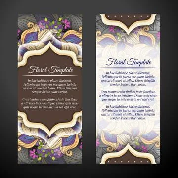 Set of Vertical Banners, Web Design Element Stock Illustration