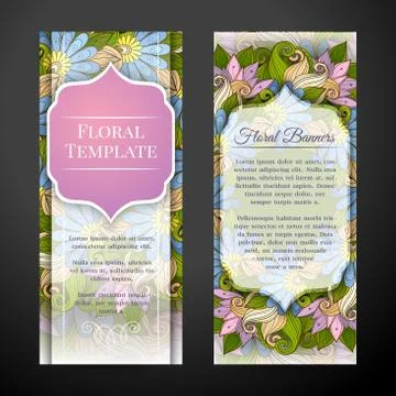 Set of Vertical Banners, Web Design Element Stock Illustration