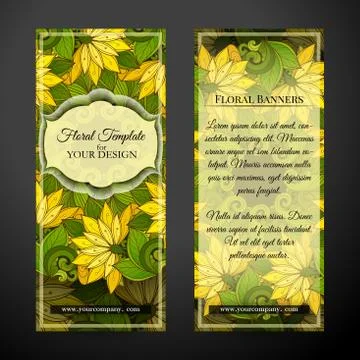 Set of Vertical Banners, Web Design Element Stock Illustration