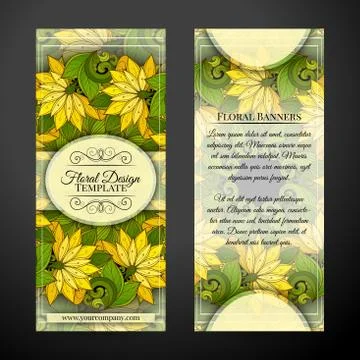 Set of Vertical Banners, Web Design Element Stock Illustration