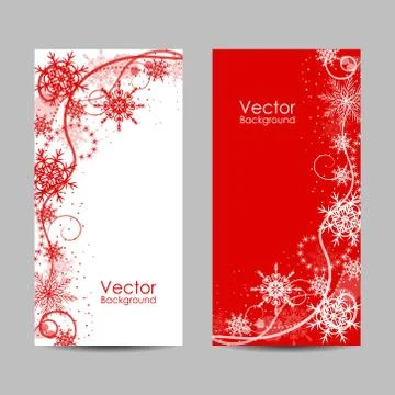 Set of vertical banners with winter pattern Illustrazione stock