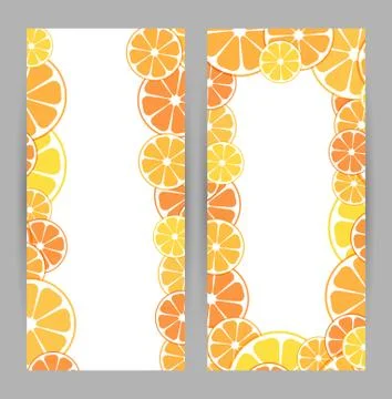 Set vertical bright banner with empty place for text. Vector ill Stock Illustration