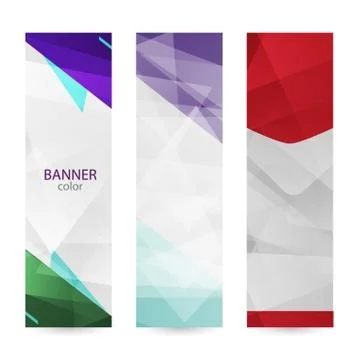 Set vertical bright banners with empty place for text. Abstract Stock Illustration