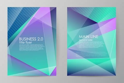 Set vertical horizontal of brochures in modern abstract style. Stock-Illustration