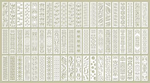 Set of vertical rectangular panels.  Stock Illustration