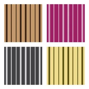 Set of Vertical stripes seamless print vector Stock Illustration