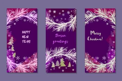 Set of vertical vector banners. Stock Illustration