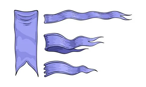 Set of very peri ribon Stock Illustration