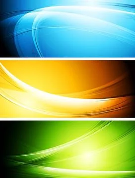 Set of vibrant waves banners. Eps 10 vector Set of vibrant waves banners. ... Foto stock