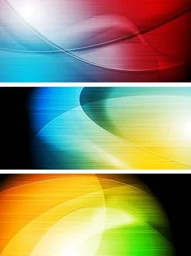 Set of vibrant waves banners. Eps 10 vector Set of vibrant waves banners. ... 写真素材