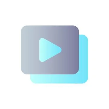 Set of video files flat gradient color ui icon イラスト素材