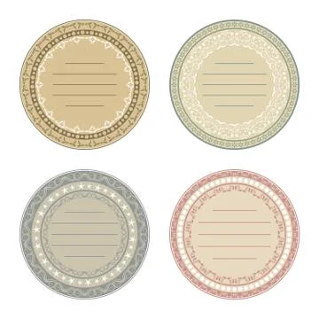 Set vignette decorative frames Stock Illustration