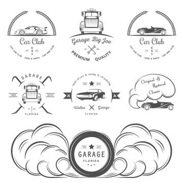 Set of vintage badges Free Stock Illustration