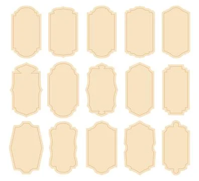 Set of vintage border frame set collection for price tag, business design. .. Stock-Illustration