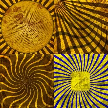 Set Vintage Colored Rays background. EPS10. Vector Stock Illustration