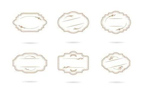 Set of vintage decorative frames for design and crafts イラスト素材
