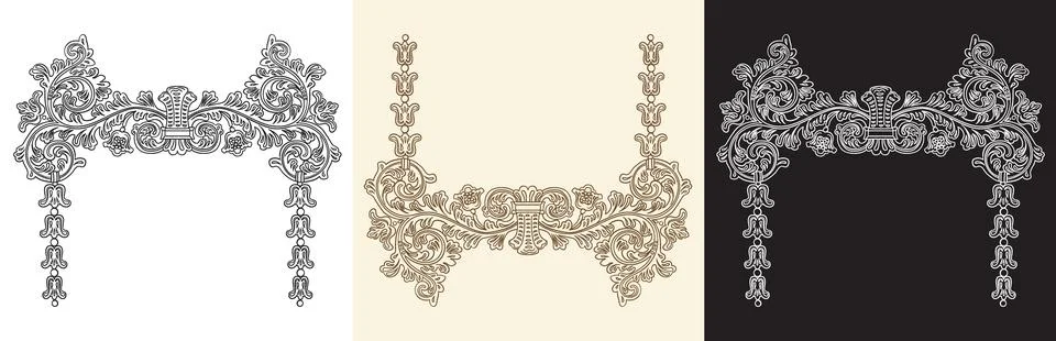 Set of vintage design elements vector illustration 스톡 일러스트