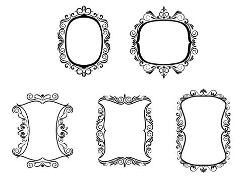Set of vintage frame Illustrazione stock