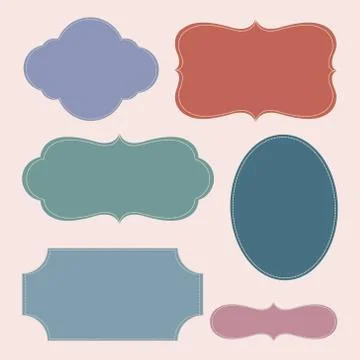 Set Of Vintage Frames. Stock Illustration