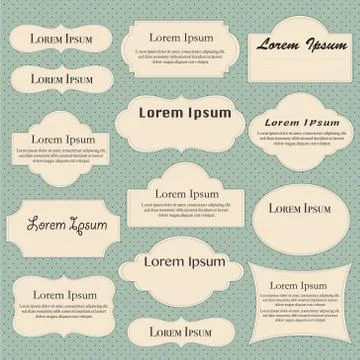 Set Of Vintage Frames. Stock Illustration