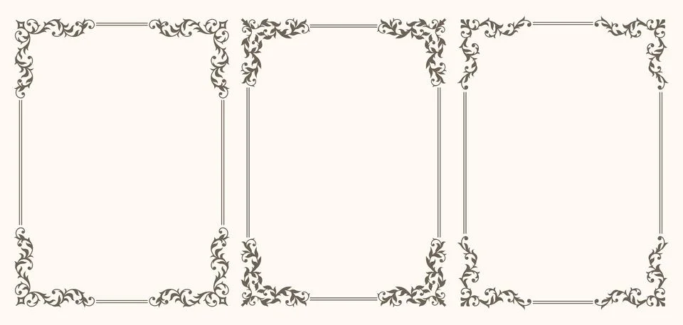 A set of vintage frames Stockillustratie