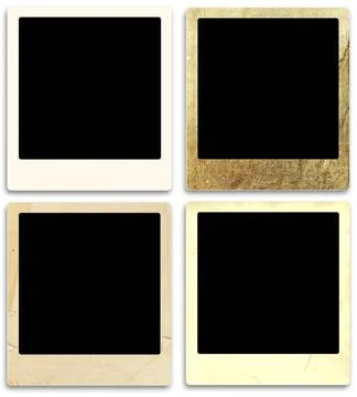 Set Of Vintage Frames Set Of Four Old Style Vintage Photo Frames Over Whit... Stock Photos