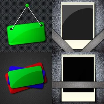 Set of vintage frames for text on abstract background. Raster copy Stock Illustration