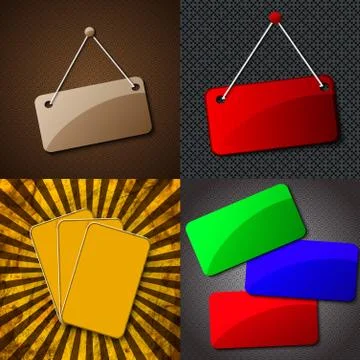 Set of vintage frames for text on abstract background. Raster copy Stock Illustration