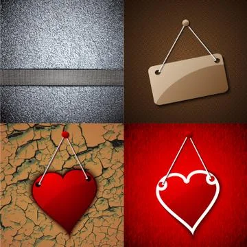 Set of vintage frames for text on abstract background. Raster copy Stock Illustration