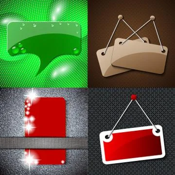 Set of vintage frames for text on abstract background. Raster copy Stock Illustration