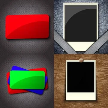 Set of vintage frames for text on abstract background. Raster copy Illustrazione stock